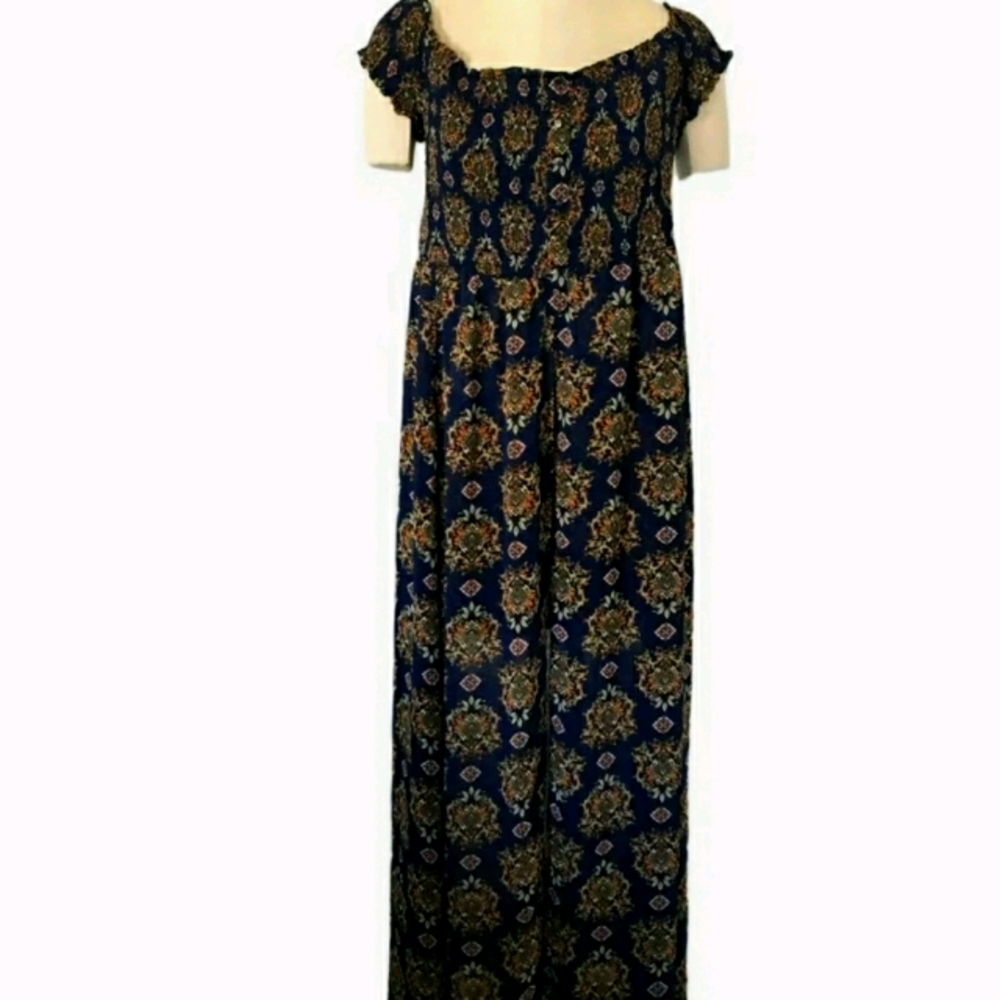 Xhilaration off shoulder maxi romper dress